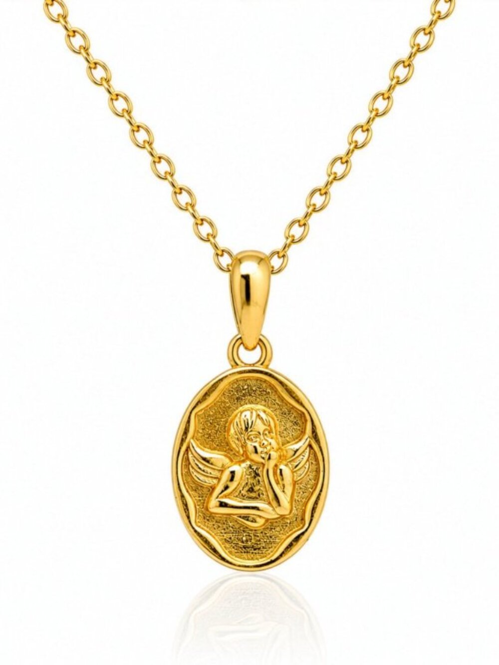 NWT Amora Guardian Angel Charm Necklace // 14kt Gold Vermeil